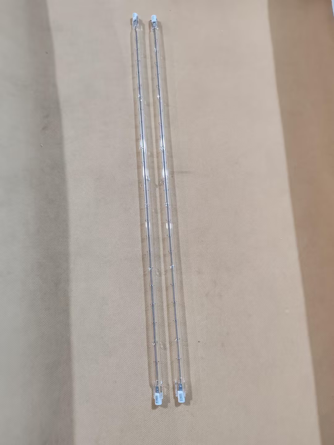 medium wave halogen quartz golden ir heating lamp for laminating of fabrics