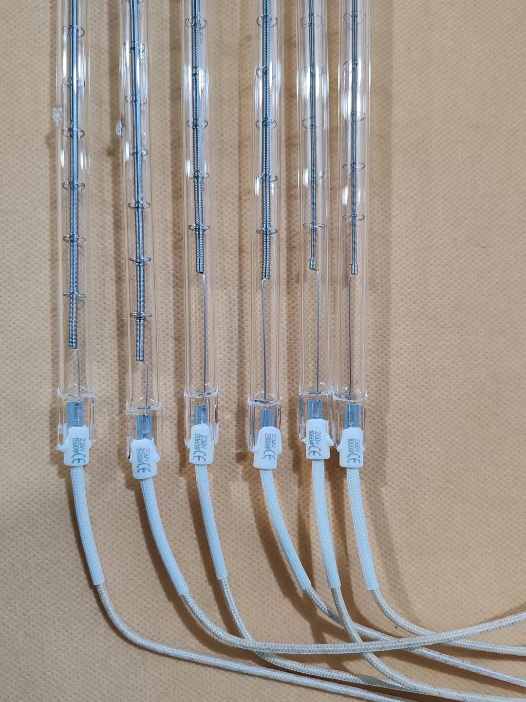 495mm 400v 2500w half white good quality heating lamp infrared halogen heating element