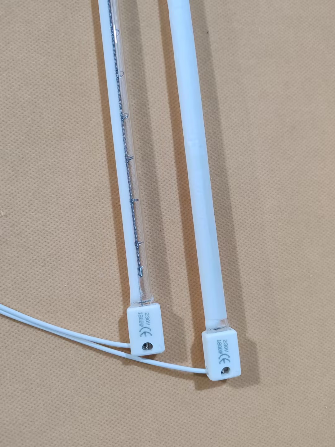 fast response halogen infrared heating lamp with golden cover to focus ir